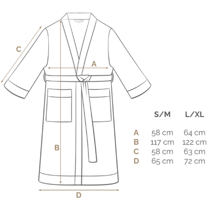 Walra Walra Bademantel Casual Robe L/XL – Anthrazit