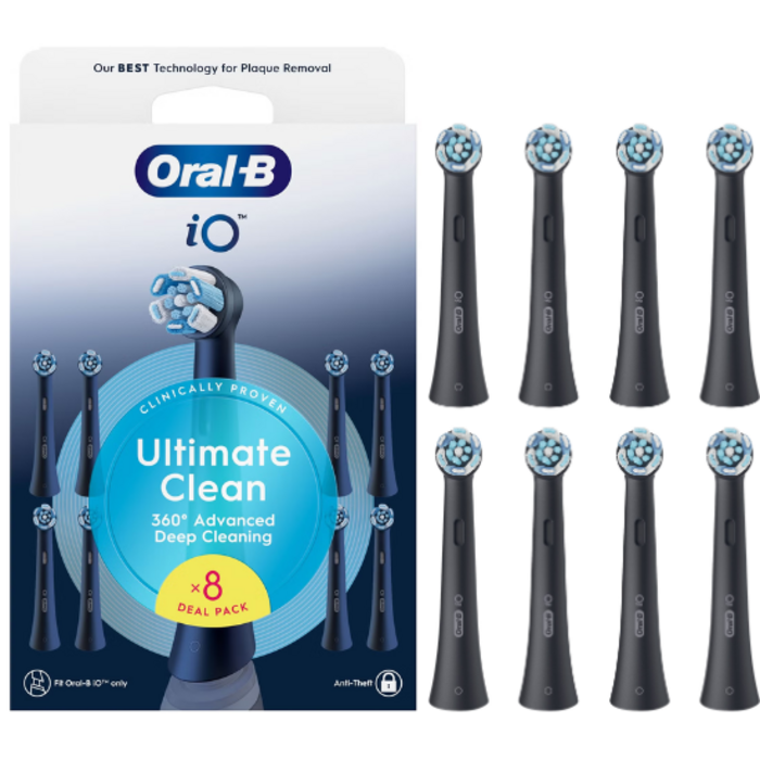 Oral-B Oral-B iO Ultimative Reinigung Schwarz Aufsteckbürsten - 8 Stück