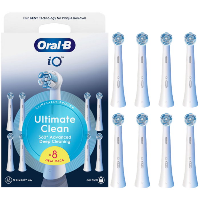 Oral-B Oral-B iO Ultimative Reinigung Weiß Aufsteckbürsten - 8 Stück