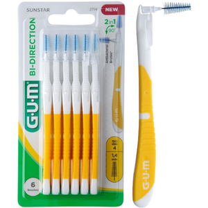 GUM Bi-Direction Interdentalbürsten 1.4 mm gelb - 6 Stück