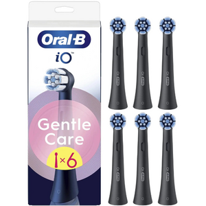 Oral-B iO Sanfte Reinigung Schwarz Aufsteckbürsten - 6 Stück