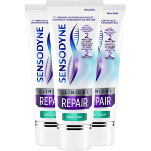 Sensodyne Clinical Repair Deep Clean Zahnpasta Vorteilspackung – 3 x 75 ml