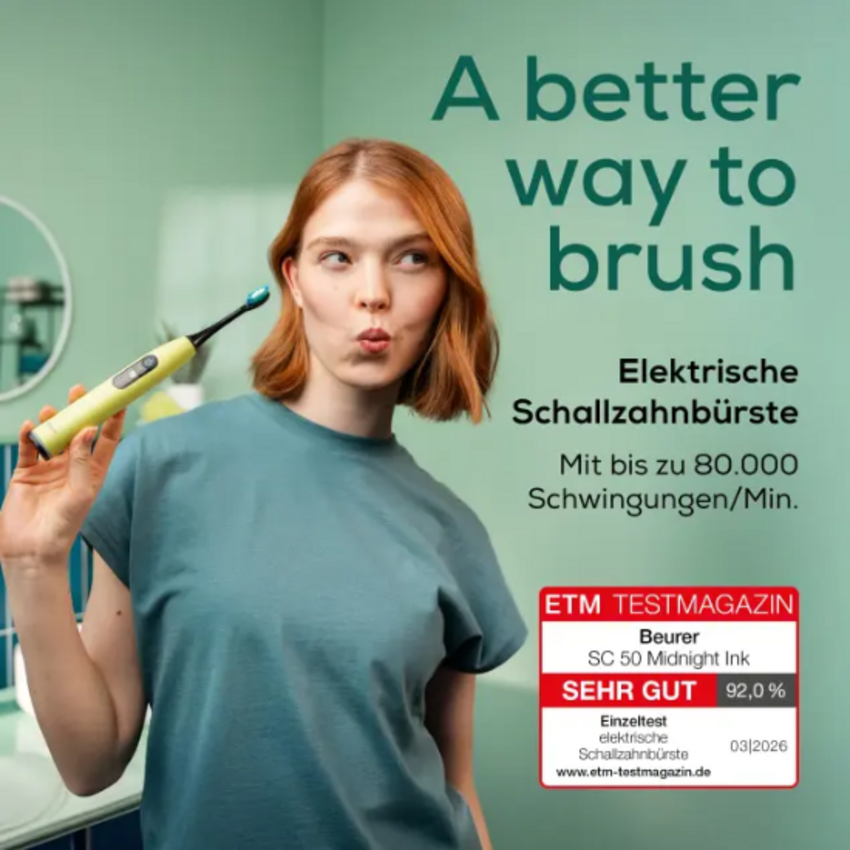 Beurer SC 50 Splashy Lemon Elektrische Schallzahnbürste Beurer Beurer SC 50 Splashy Lemon Elektrische Schallzahnbürste