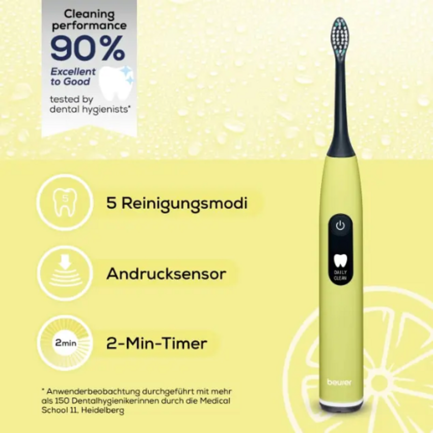 Beurer SC 50 Splashy Lemon Elektrische Schallzahnbürste Beurer Beurer SC 50 Splashy Lemon Elektrische Schallzahnbürste