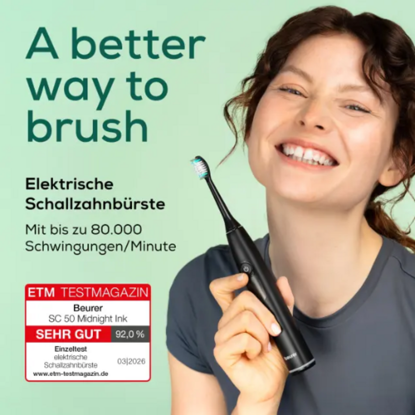 Beurer SC 50 Midnight Ink Elektrische Schallzahnbürste Beurer Beurer SC 50 Midnight Ink Elektrische Schallzahnbürste