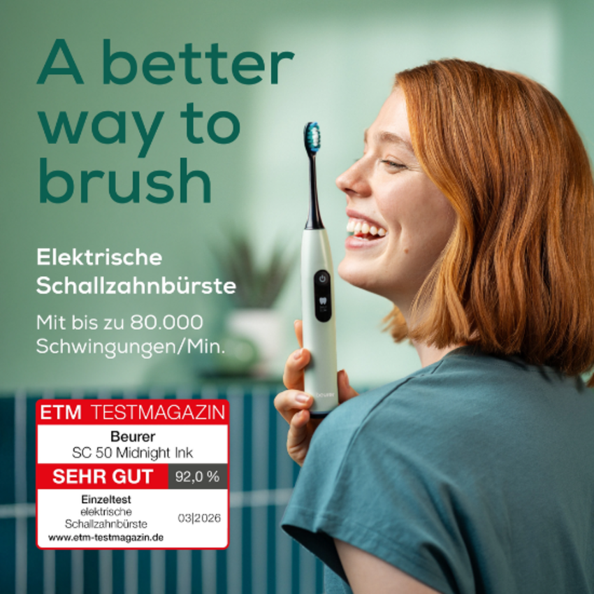 Beurer SC 50 Peppermint Elektrische Schallzahnbürste Beurer Beurer SC 50 Peppermint Elektrische Schallzahnbürste