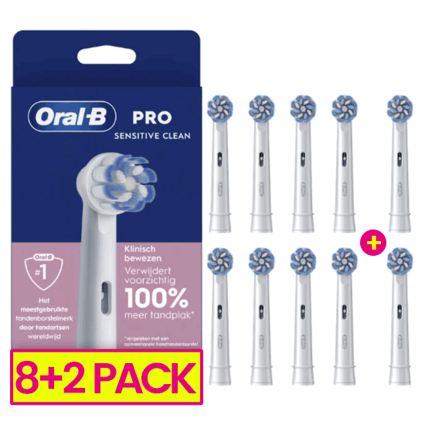 Oral-B PRO Sensitive Clean Mega Pack Aufsteckbürsten - 8+2 Stück Oral-B Oral-B PRO Sensitive Clean Mega Pack Aufsteckbürsten - 8+2 Stück