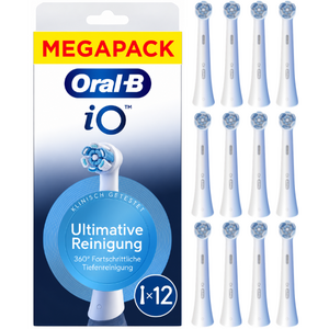 Oral-B iO Ultimative Reinigung Vorteilspack Weiß Aufsteckbürsten – 12 Stück