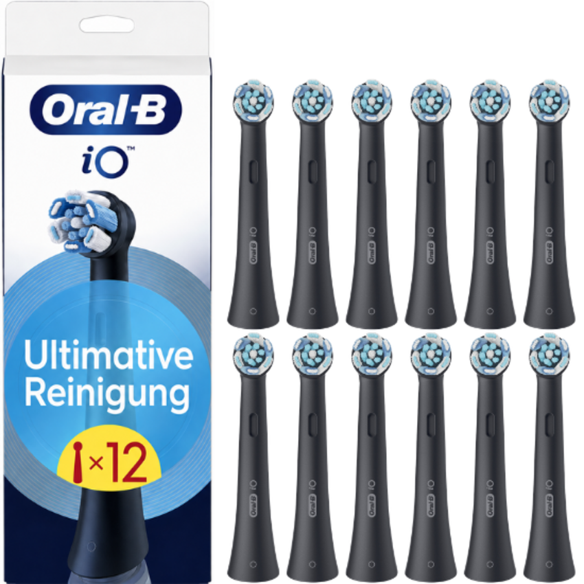 Oral-B iO Ultimative Reinigung Vorteilspack Schwarz Aufsteckbürsten – 12 Stück Oral-B Oral-B iO Ultimative Reinigung Vorteilspack Schwarz Aufsteckbürsten – 12 Stück