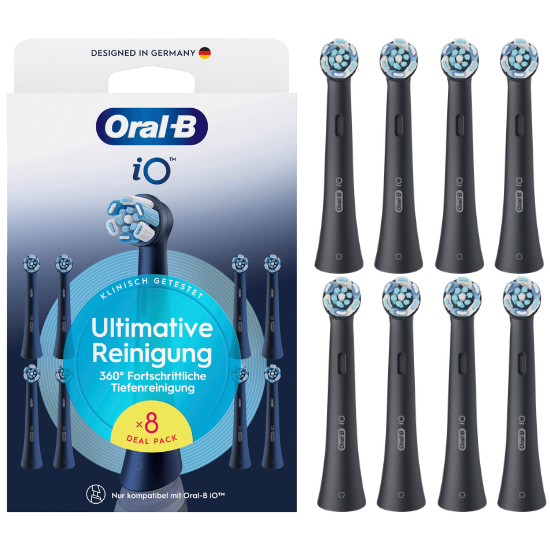 Oral-B iO Ultimative Reinigung Schwarz Aufsteckbürsten - 8 Stück Oral-B Oral-B iO Ultimative Reinigung Schwarz Aufsteckbürsten - 8 Stück
