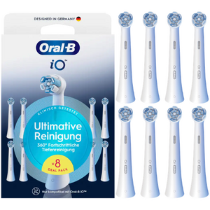 Oral-B Oral-B iO Ultimative Reinigung Weiß Aufsteckbürsten - 8 Stück Oral-B iO Ultimative Reinigung Weiß Aufsteckbürsten - 8 Stück