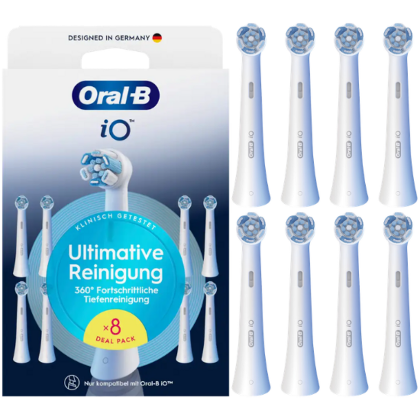 Oral-B iO Ultimative Reinigung Weiß Aufsteckbürsten - 8 Stück Oral-B Oral-B iO Ultimative Reinigung Weiß Aufsteckbürsten - 8 Stück