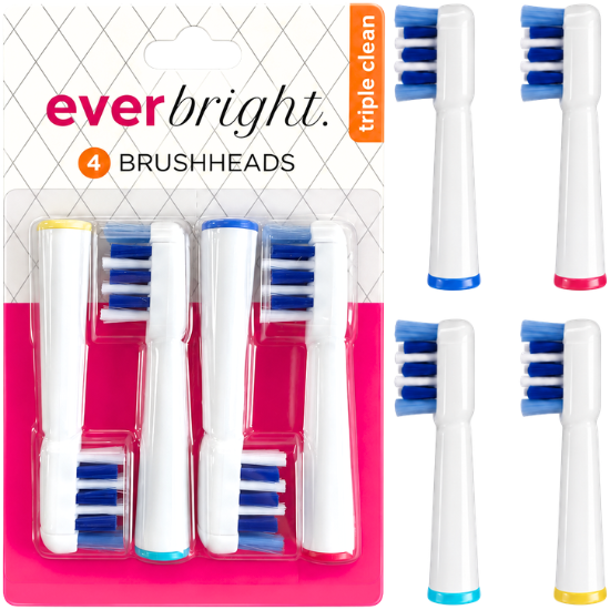 Everbright TripleClean Aufsteckbürsten - 4 Stück Everbright Everbright TripleClean Aufsteckbürsten - 4 Stück