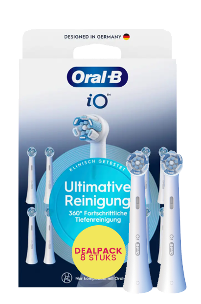 Oral-B iO Ultimative Reinigung Schwarz – 8 Aufsteckbürsten