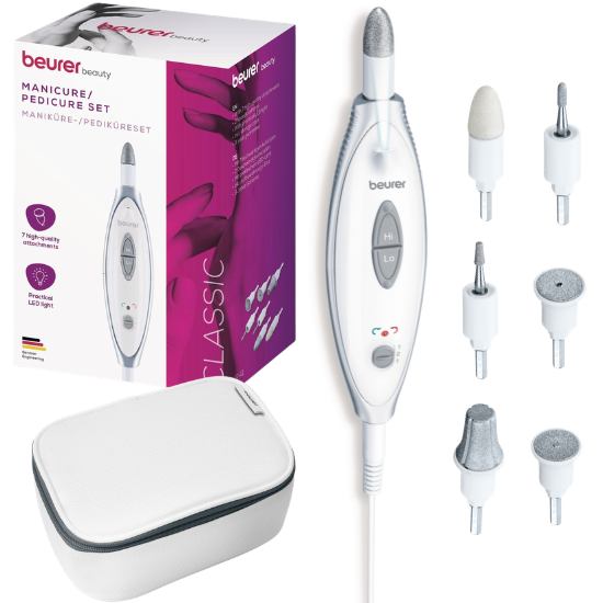 Beurer Beurer MP 41 Maniküre- und Pediküre-Set mit elektrischer Nagelfeile – Weiß