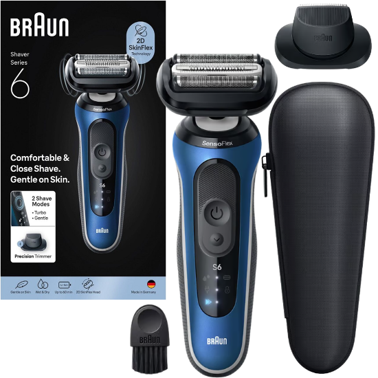 Braun Braun Series 6 62-B1200s Elektrorasierer – Blau