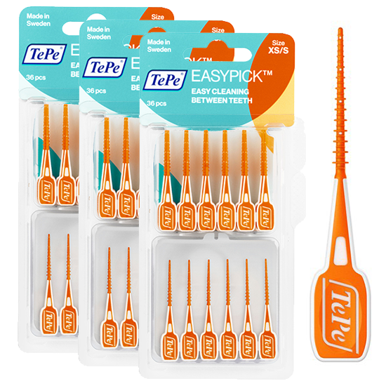 TePe EasyPick XS/S Orange Vorteilspackung – 3 x 36 Stück Tepe TePe EasyPick XS/S Orange Vorteilspackung – 3 x 36 Stück