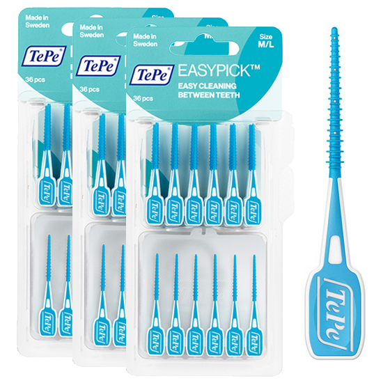 TePe EasyPick M/L Blau Vorteilspackung – 3 x 36 Stück Tepe TePe EasyPick M/L Blau Vorteilspackung – 3 x 36 Stück