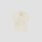 Olaf Hussein Cotton Linen SS Shirt - Bone