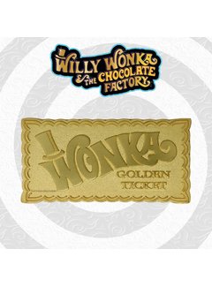 FaNaTtiK Willy Wonka & the Chocolate Factory Replica Mini Golden Ticket (gold plated)