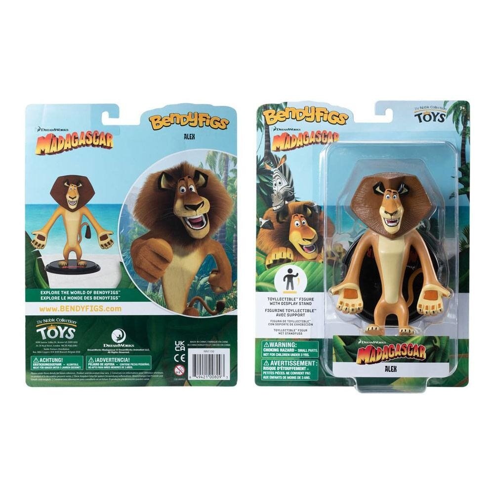 The Noble Collection Madagascar Bendyfigs Bendable Figure Alex 15 cm The Noble Collection Madagascar Bendyfigs Bendable Figure Alex 15 cm