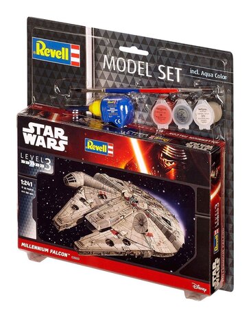 Revell Star Wars Model Kit 1/241 Model Set Millennium Falcon 10 cm
