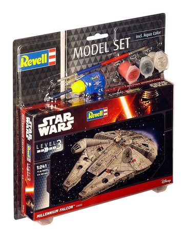 Revell Star Wars Model Kit 1/241 Model Set Millennium Falcon 10 cm