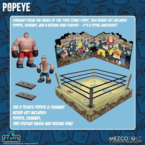 Mezco Toyz Popeye 5 Points Deluxe Figure Set Popeye & Oxheart 9 cm Mezco Toyz Popeye 5 Points Deluxe Figure Set Popeye & Oxheart 9 cm
