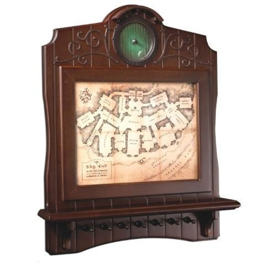 The Hobbit Bag End Map Plaque Key Holder Fantasy