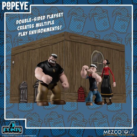 Mezco Toyz Popeye 5 Points Action Figures Deluxe Box Set 9 cm Mezco Toyz Popeye 5 Points Action Figures Deluxe Box Set 9 cm