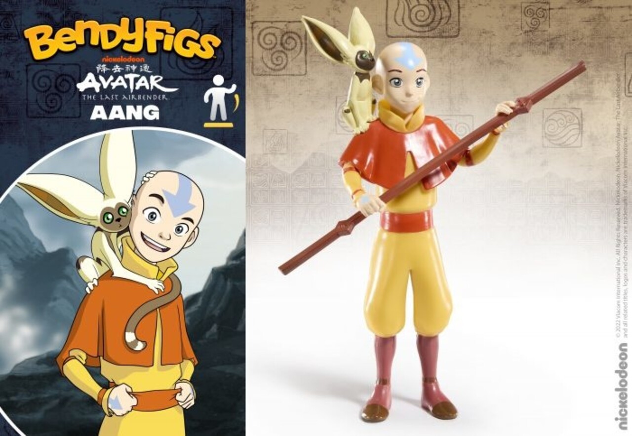 The Noble Collection Avatar The Last Airbender Bendyfigs Bendable Figure Aang 18 cm