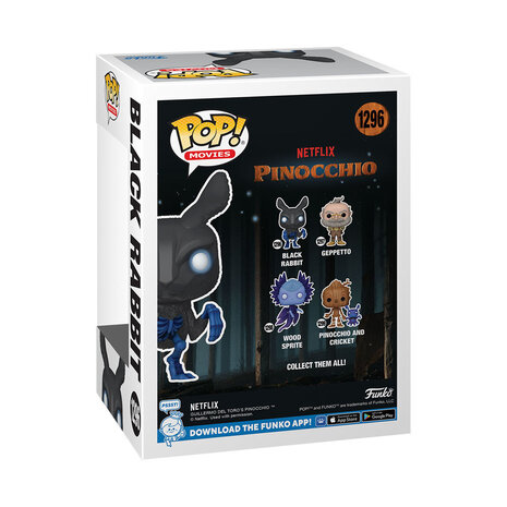 Funko Pinocchio POP! Movies Vinyl Figure Black Rabbit #1296 Funko Pinocchio POP! Movies Vinyl Figure Black Rabbit #1296