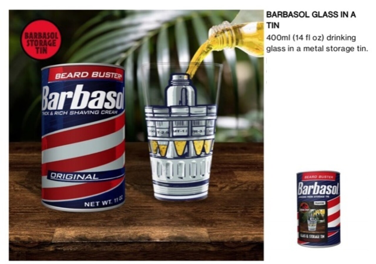 Paladone Jurassic Park Barbasol Glas in Tin Paladone Jurassic Park Barbasol Glas in Tin