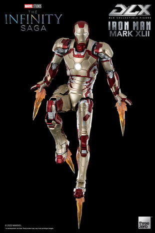 Threezero Infinity Saga DLX Action Figure 1/12 Iron Man Mark 42 17 cm Threezero Infinity Saga DLX Action Figure 1/12 Iron Man Mark 42 17 cm