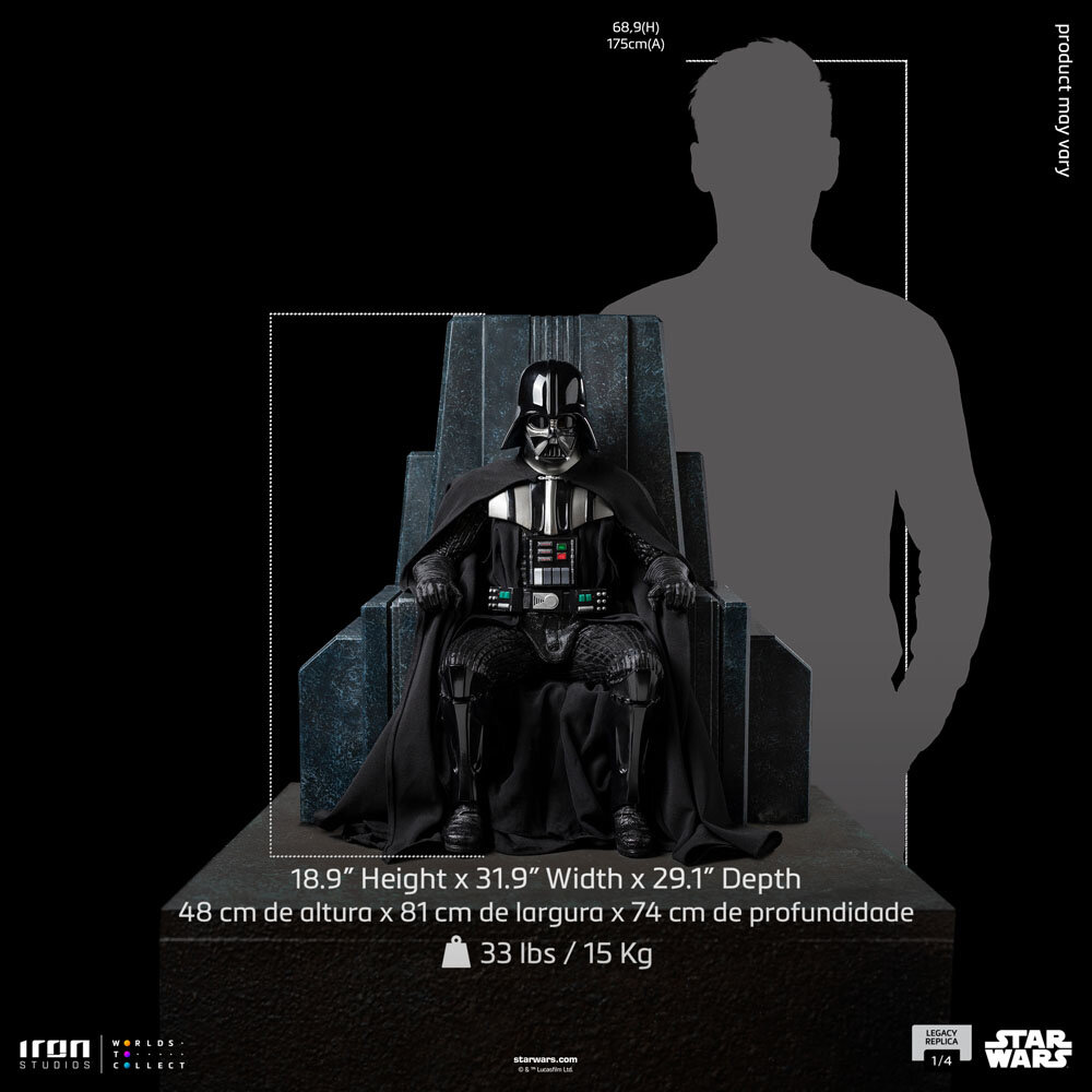 Iron Studios Star Wars Legacy Replica Statue 1/4 Darth Vader on Throne 81 cm Iron Studios Star Wars Legacy Replica Statue 1/4 Darth Vader on Throne 81 cm