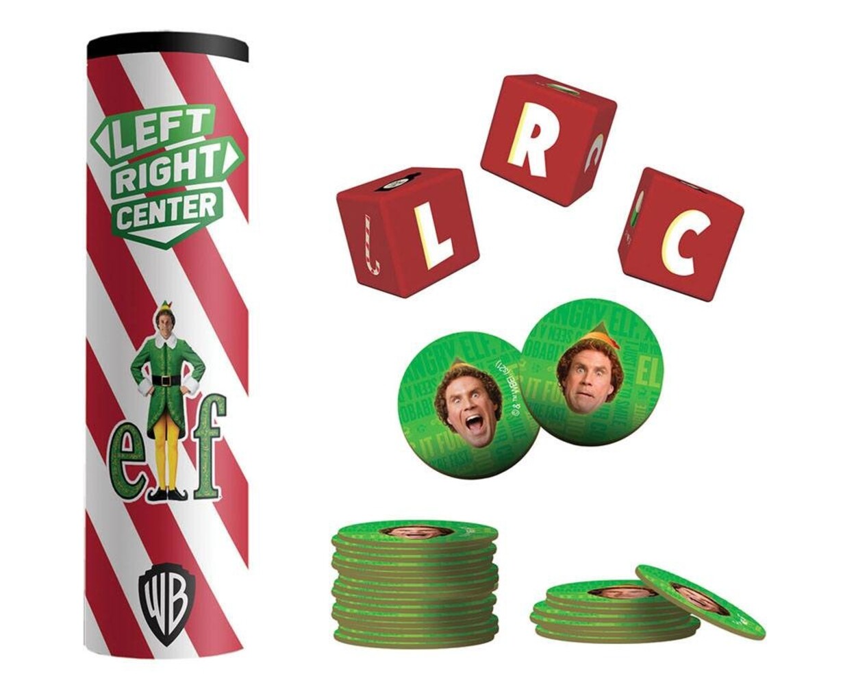 USAopoly Elf Dobbelspel Left Right Center *Engelse Versie*