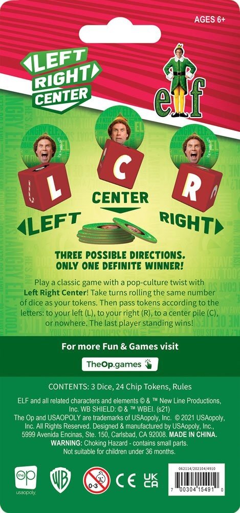 USAopoly Elf Dice Game Left Right Center *English Version* USAopoly Elf Dice Game Left Right Center *English Version*