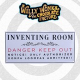 FaNaTtiK Willy Wonka & the Chocolate Factory Tin Sign Inventing Room FaNaTtiK Willy Wonka & the Chocolate Factory Tin Sign Inventing Room
