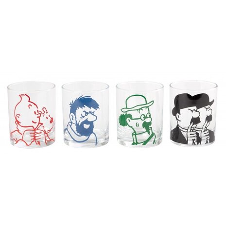 Tintinimaginatio Tintin Pack de 4 Verres Tintinimaginatio Tintin Pack de 4 Verres