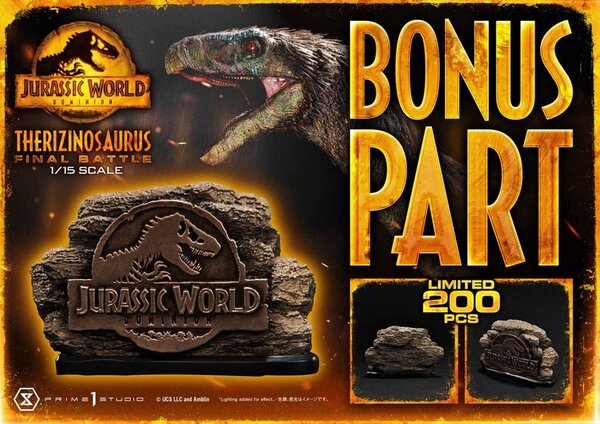 Prime 1 Studio Jurassic World: Dominion Legacy Museum Collection Statue 1/15 Therizinosaurus Final Battle Bonus Version 55 cm Prime 1 Studio Jurassic World: Dominion Legacy Museum Collection Statue 1/15 Therizinosaurus Final Battle Bonus Version 55 cm