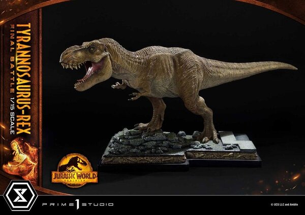 Prime 1 Studio Jurassic World: Dominion Legacy Museum Collection Statue 1/15 Tyrannosaurus-Rex Final Battle Regular Version 38 cm Prime 1 Studio Jurassic World: Dominion Legacy Museum Collection Statue 1/15 Tyrannosaurus-Rex Final Battle Regular Version 38 cm