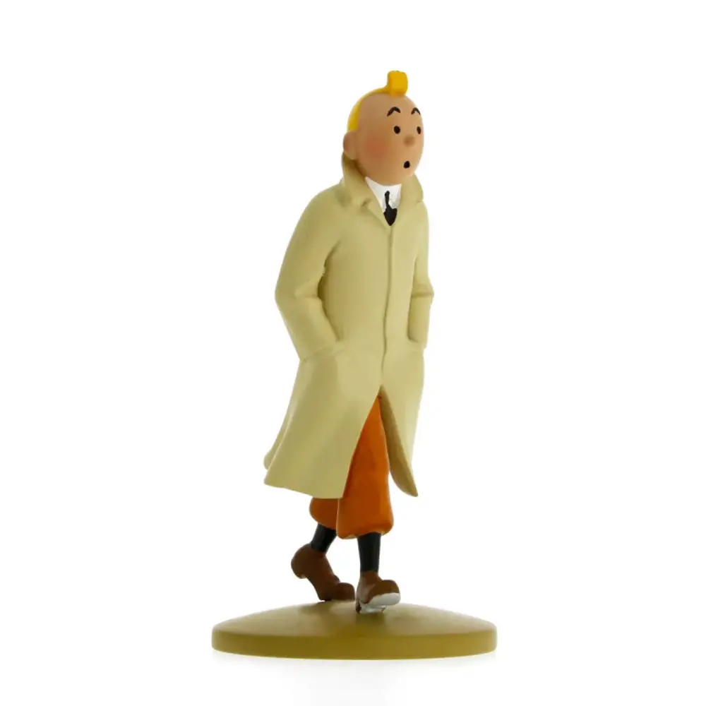 Tintinimaginatio Kuifje Beeldje met Trenchcoat 12 cm