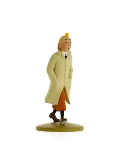 Tintinimaginatio Kuifje Beeldje met Trenchcoat 12 cm