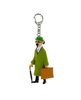 Tintinimaginatio Kuifje PVC Sleutelhanger Zonnebloem met Valies 6 cm