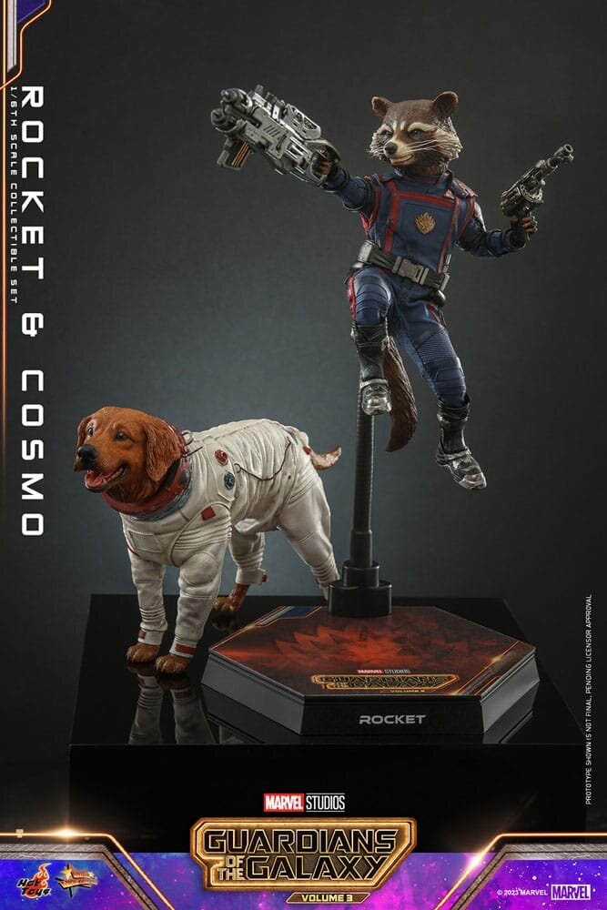 Hot Toys Guardians of the Galaxy Vol. 3 Movie Masterpiece Action Figuren 1/6 Rocket & Cosmo 16 cm Hot Toys Guardians of the Galaxy Vol. 3 Movie Masterpiece Action Figuren 1/6 Rocket & Cosmo 16 cm