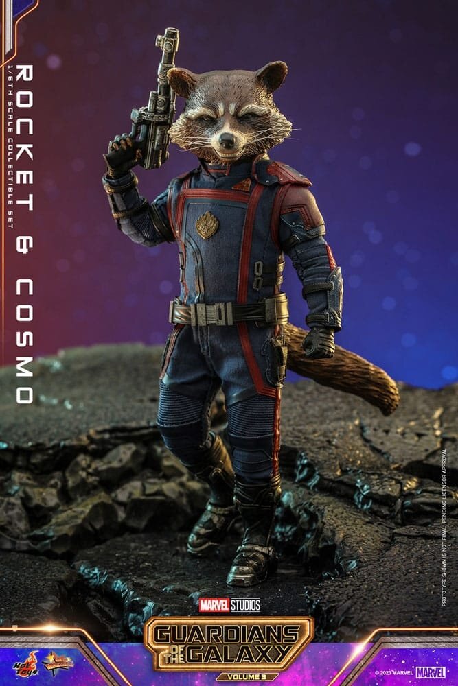Hot Toys Guardians of the Galaxy Vol. 3 Movie Masterpiece Action Figuren 1/6 Rocket & Cosmo 16 cm Hot Toys Guardians of the Galaxy Vol. 3 Movie Masterpiece Action Figuren 1/6 Rocket & Cosmo 16 cm
