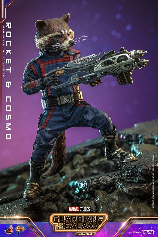 Hot Toys Guardians of the Galaxy Vol. 3 Movie Masterpiece Action Figuren 1/6 Rocket & Cosmo 16 cm Hot Toys Guardians of the Galaxy Vol. 3 Movie Masterpiece Action Figuren 1/6 Rocket & Cosmo 16 cm
