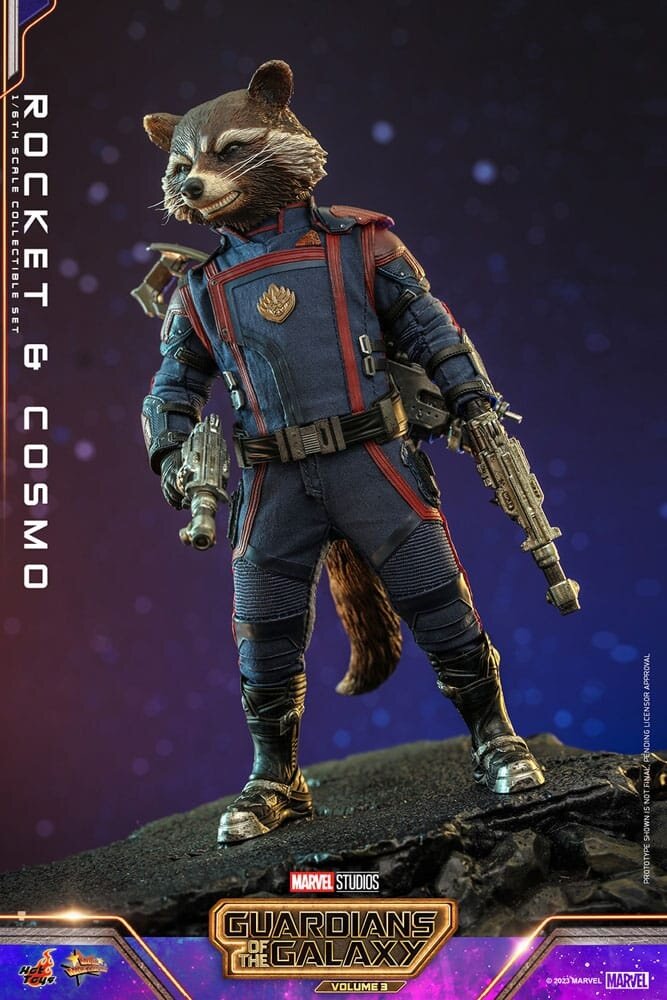 Hot Toys Guardians of the Galaxy Vol. 3 Movie Masterpiece Action Figuren 1/6 Rocket & Cosmo 16 cm Hot Toys Guardians of the Galaxy Vol. 3 Movie Masterpiece Action Figuren 1/6 Rocket & Cosmo 16 cm