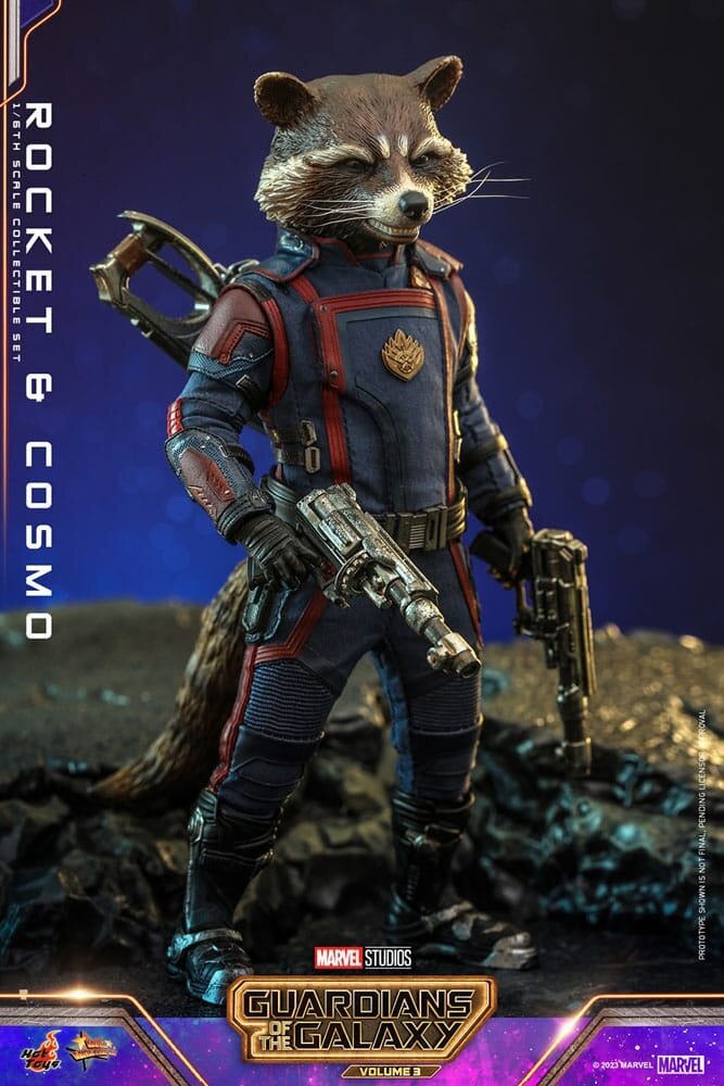 Hot Toys Guardians of the Galaxy Vol. 3 Movie Masterpiece Action Figuren 1/6 Rocket & Cosmo 16 cm Hot Toys Guardians of the Galaxy Vol. 3 Movie Masterpiece Action Figuren 1/6 Rocket & Cosmo 16 cm