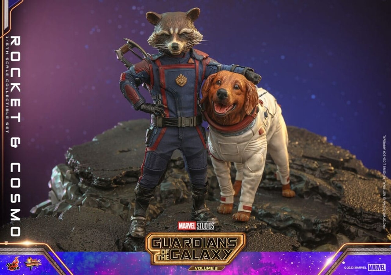 Hot Toys Guardians of the Galaxy Vol. 3 Movie Masterpiece Action Figuren 1/6 Rocket & Cosmo 16 cm Hot Toys Guardians of the Galaxy Vol. 3 Movie Masterpiece Action Figuren 1/6 Rocket & Cosmo 16 cm